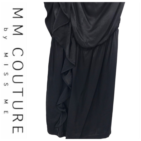 💕SALE💕MM Couture Miss Me Black Ruffle Dress - Picture 7 of 8